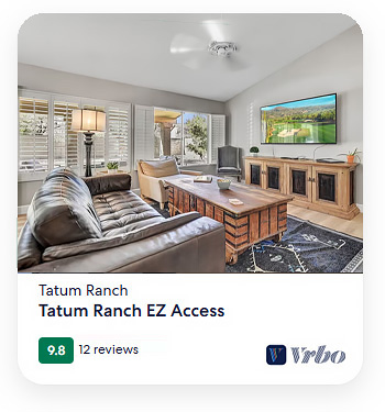 Featured VRBO Listing at Tatum Ranch in Cave Creek AZ